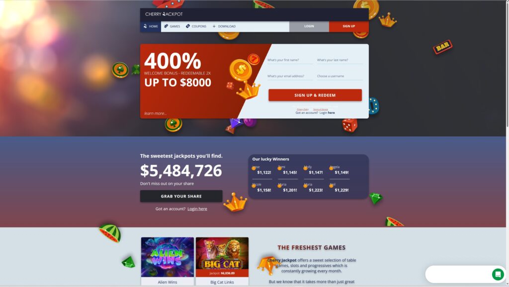 Cherry Jackpot Casino: Real Money Online Casino Gambling